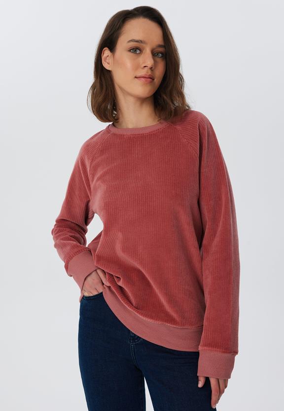 Sweatshirt Corduroy Donker Mauve via Shop Like You Give a Damn