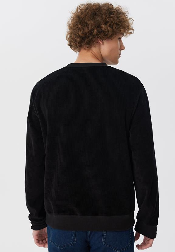 Sweatshirt Corduroy Zwart from Shop Like You Give a Damn