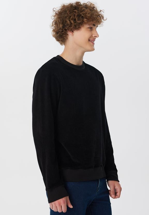 Sweatshirt Corduroy Zwart from Shop Like You Give a Damn