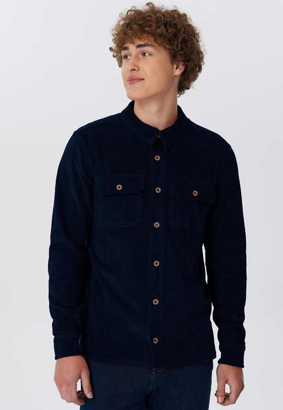 Shirt Unisex Corduroy Middernachtblauw via Shop Like You Give a Damn