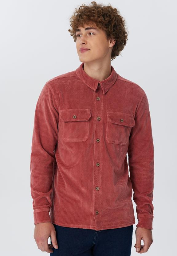 Shirt Unisex Corduroy Donker Mauve via Shop Like You Give a Damn