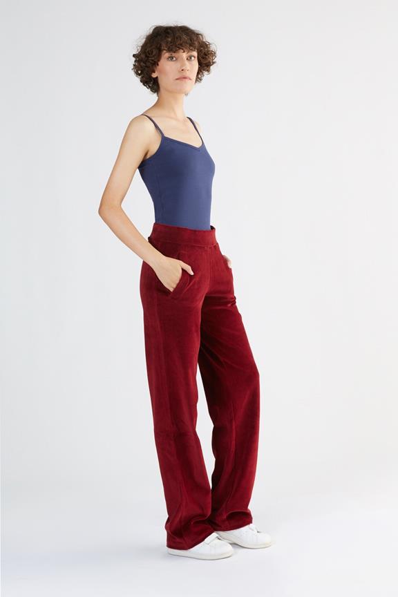 Broek Rechte Pijp Nicky Burgundy from Shop Like You Give a Damn