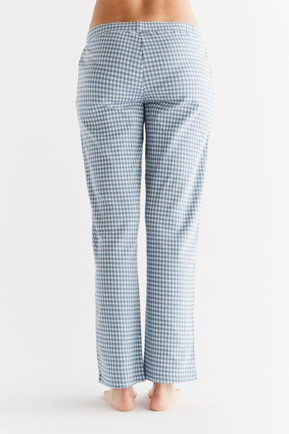 Broek Plaid Denim Blauw / Natuurlijk Wit from Shop Like You Give a Damn