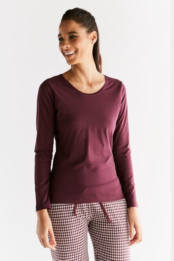 Shirt Lange Mouw Aubergine via Shop Like You Give a Damn