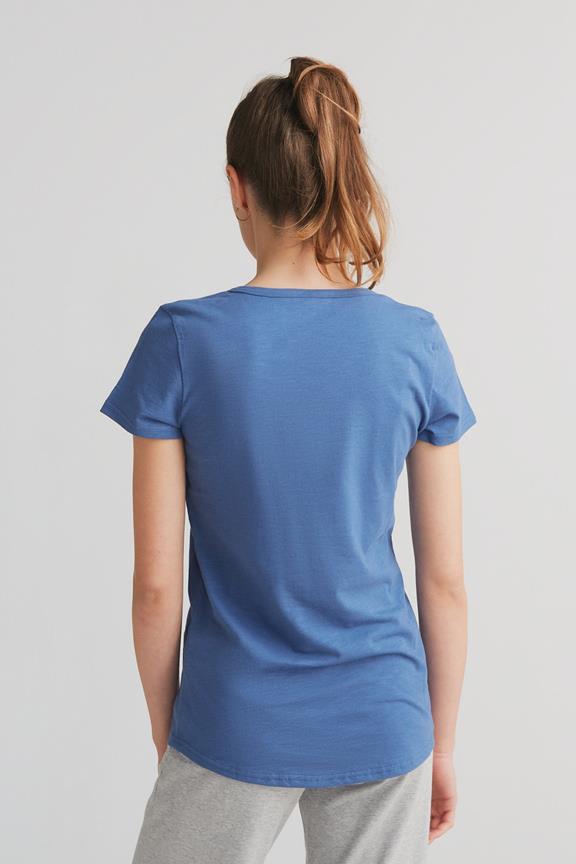 T-Shirt V-Hals FlammÃ© Gentiaanblauw from Shop Like You Give a Damn