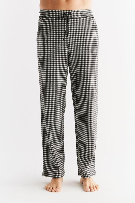 Broek Homewear Plaid Zwart/Grijs/Natuurlijk via Shop Like You Give a Damn