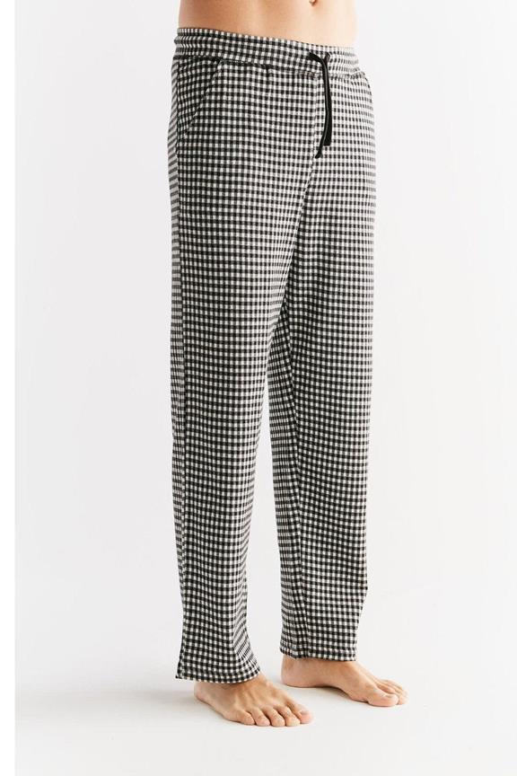 Broek Homewear Plaid Zwart/Grijs/Natuurlijk from Shop Like You Give a Damn