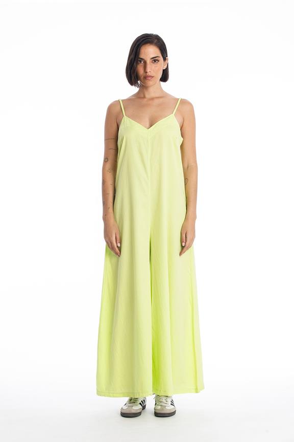 Jumpsuit  Chiara Satin Lime Yellow from Shop Like You Give a Damn