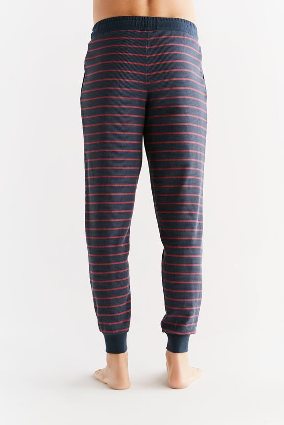 Broek Wafel Breiwerk Indigoblauw/Roze from Shop Like You Give a Damn