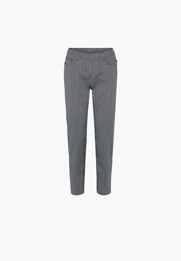 Broek Regular Extra Kort Lengte Hannah Blue Stripe from Shop Like You Give a Damn