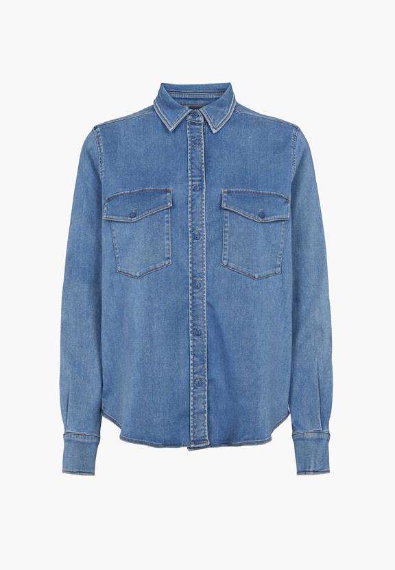 Denim Shirt Vitta Ls Gewassen Blauwe Denim from Shop Like You Give a Damn