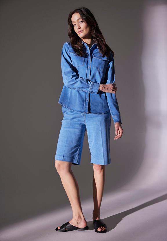 Losse Shorts Phoebe Gewassen Blauwe Denim from Shop Like You Give a Damn