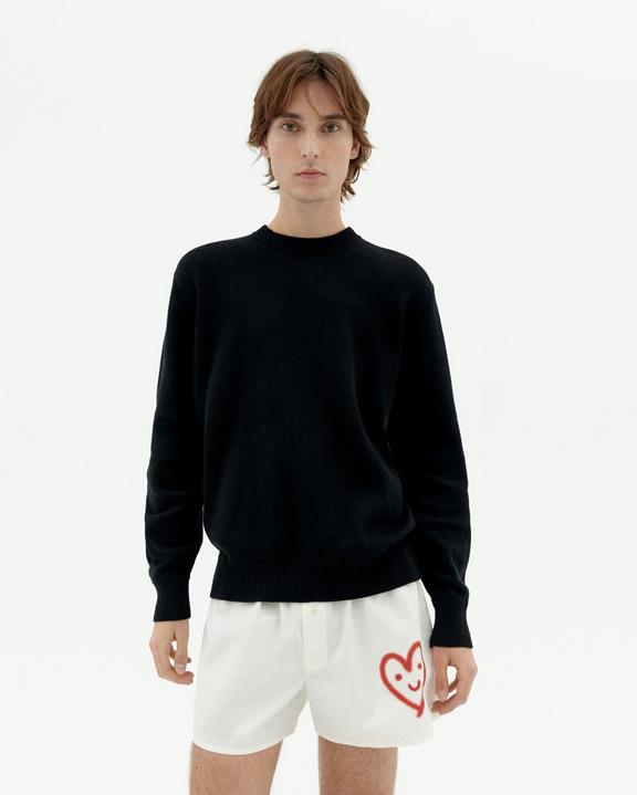 Trui Khem Zwart Gebreid Zwart from Shop Like You Give a Damn
