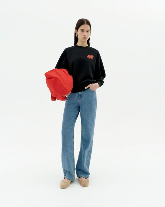 Sweatshirt Doggy Bonnie Zwart from Shop Like You Give a Damn