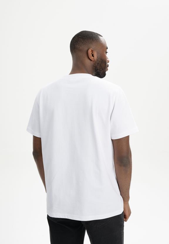 T-Shirt Heavy Pravin Borduurwerk Wit/Koffie from Shop Like You Give a Damn