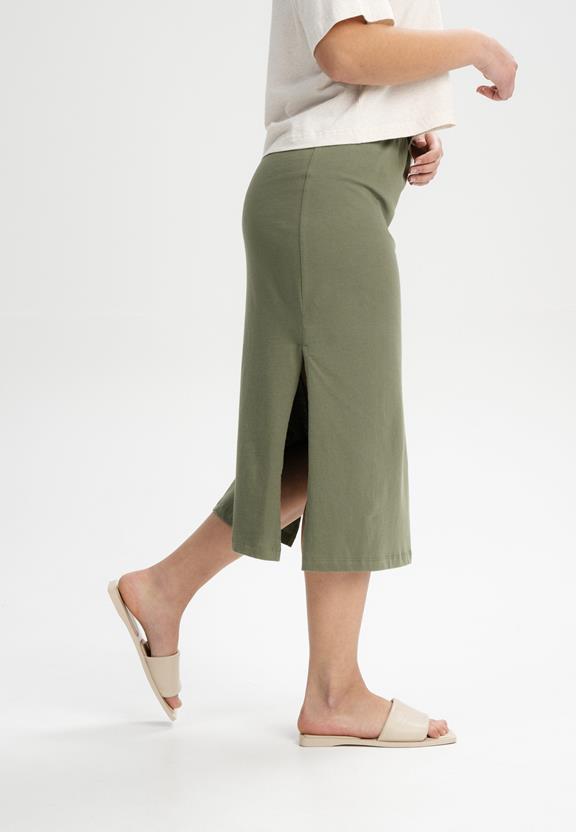 Rok Midi Divari Tijm Groen from Shop Like You Give a Damn