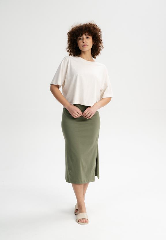 Rok Midi Divari Tijm Groen from Shop Like You Give a Damn