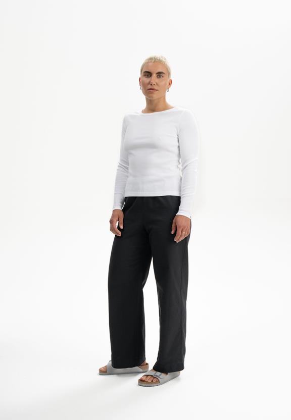 Geribbeld Shirt Lange Mouw Mehar Wit from Shop Like You Give a Damn