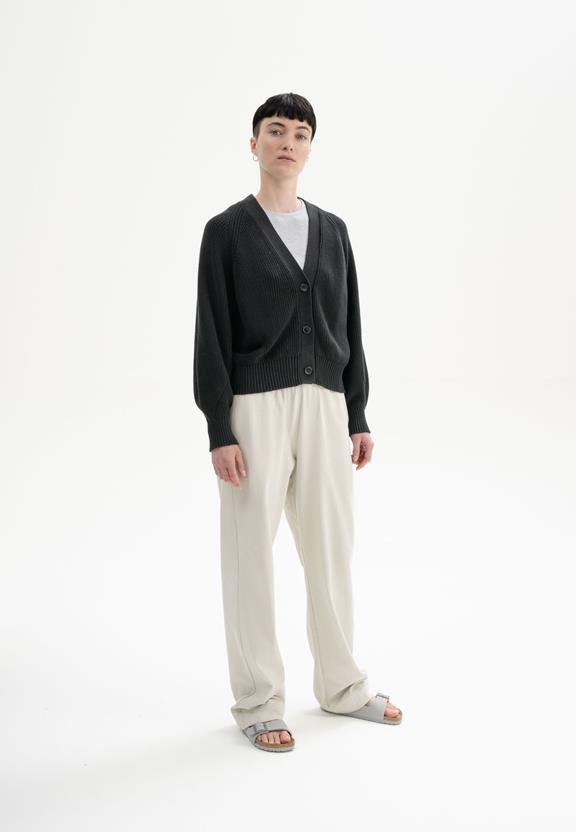 Ribgebreide Cardigan Bhuma Zwart from Shop Like You Give a Damn