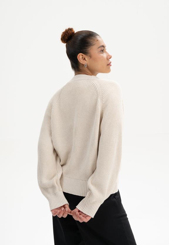 Ribgebreide Cardigan Bhuma CrÃ¨me Melange from Shop Like You Give a Damn