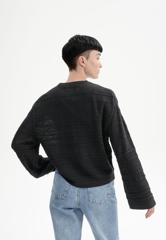 Gebreide Trui Met Structuur Jalidi Zwart from Shop Like You Give a Damn