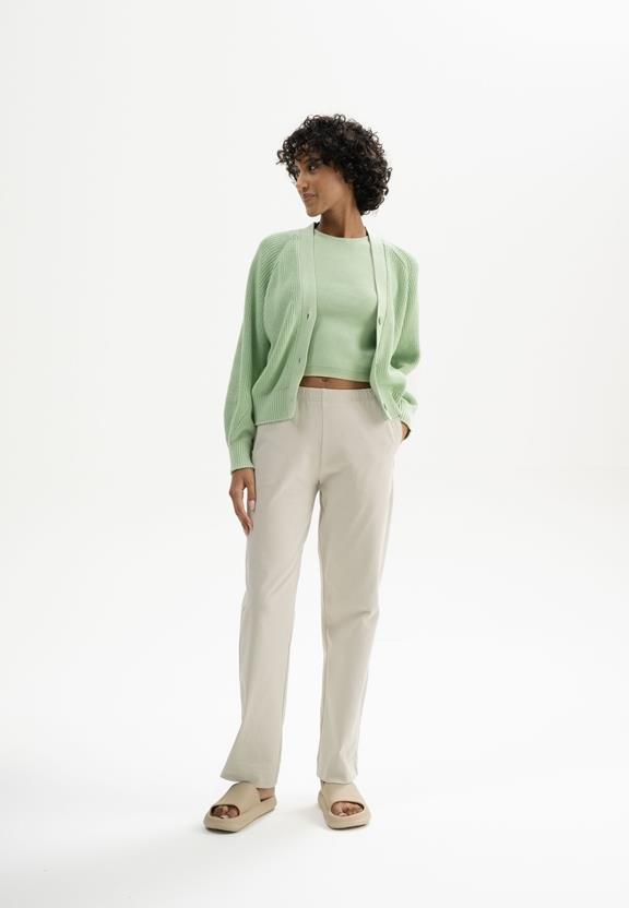 Ribgebreide Cardigan Bhuma Lente Melange Groen from Shop Like You Give a Damn