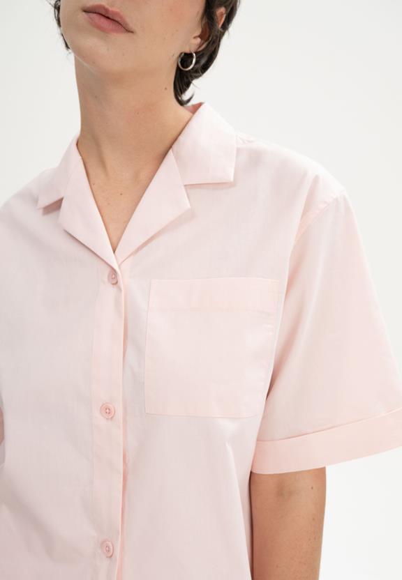 Pyjama Shirt Korte Mouw Hansika Berry Blush Roze from Shop Like You Give a Damn