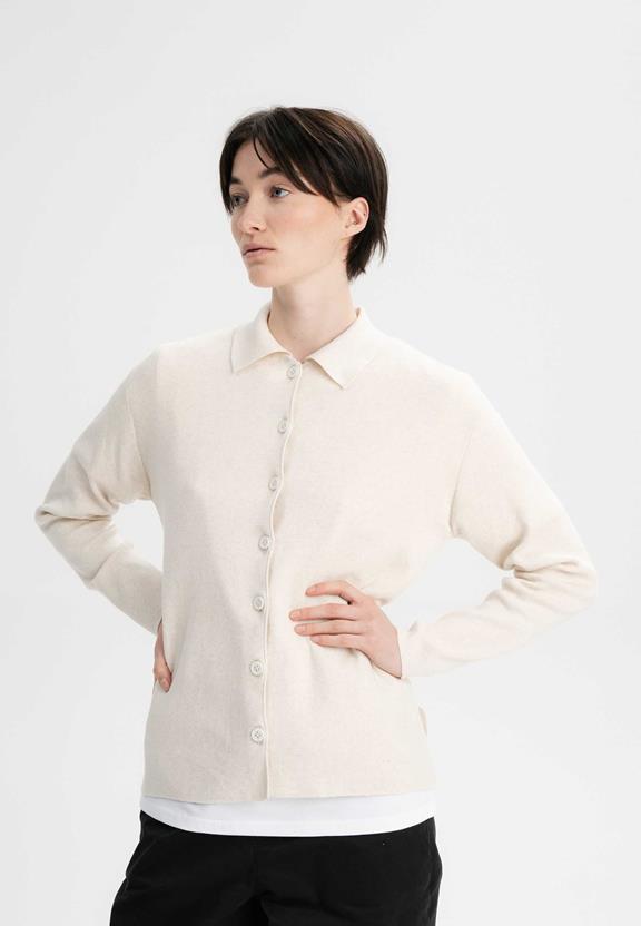 Vest Fijn Gebreid Ulupi CrÃ¨me Melange from Shop Like You Give a Damn