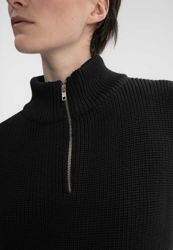 Gebreid Vest Coltrui Gamini Zwart from Shop Like You Give a Damn