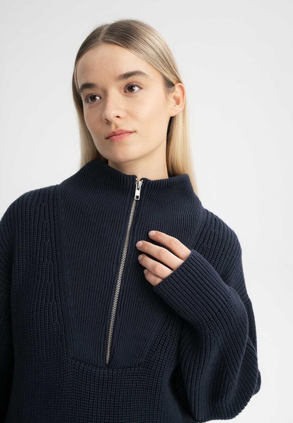 Troyer Rib Gebreid Kimaya Marineblauw from Shop Like You Give a Damn