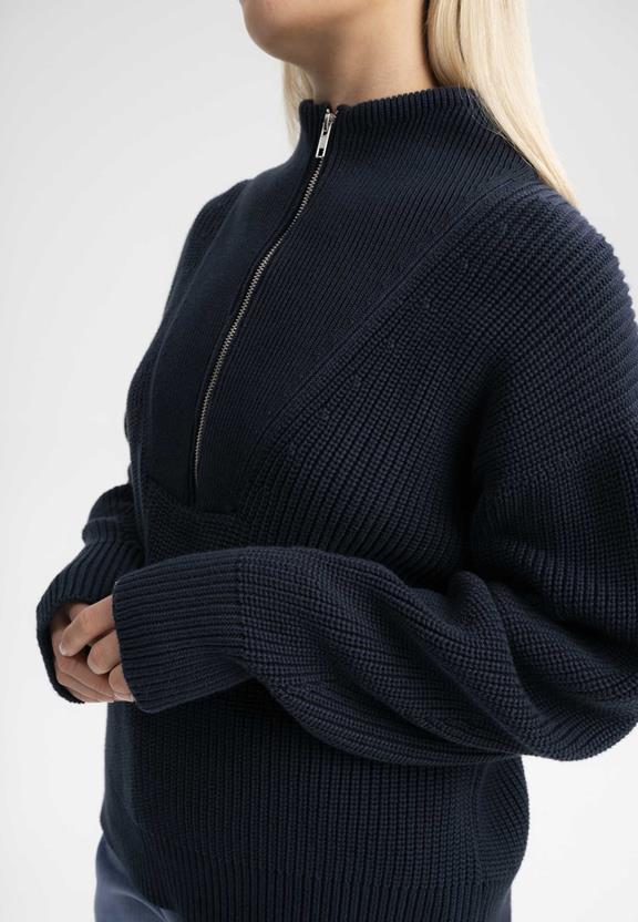 Troyer Rib Gebreid Kimaya Marineblauw from Shop Like You Give a Damn