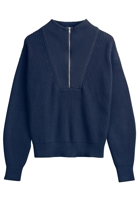Troyer Rib Gebreid Kimaya Marineblauw from Shop Like You Give a Damn