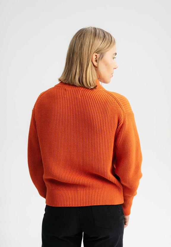 Troyer Ribgebreid Kimaya Oranje Baksteen from Shop Like You Give a Damn
