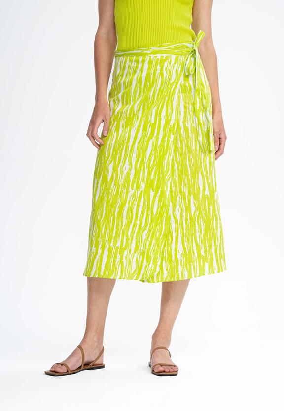 Wikkelrok Midi Ruchika Kiwi Brush Groen via Shop Like You Give a Damn