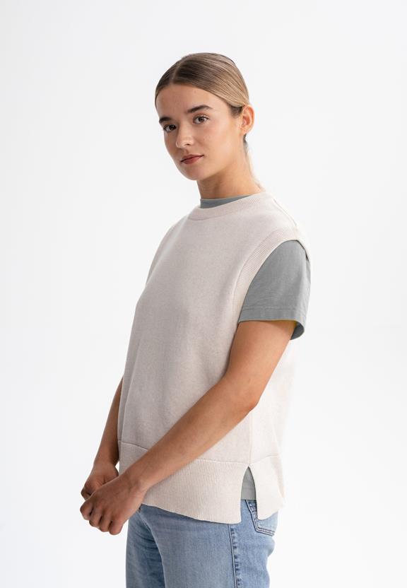 Vest Jacquard Breiwerk Jamuna CrÃ¨me Melange from Shop Like You Give a Damn