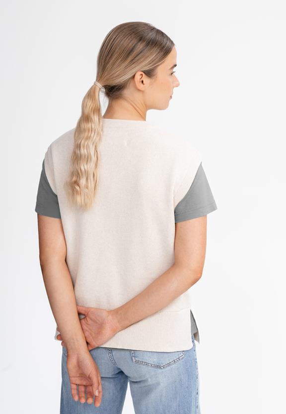 Vest Jacquard Breiwerk Jamuna CrÃ¨me Melange from Shop Like You Give a Damn