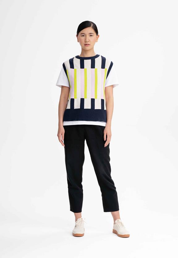 Vest Jacquard Knit Jamuna Kleurrijke Strepen Multicolor from Shop Like You Give a Damn Vest Jacquard Knit Jamuna Kleurrijke Strepen Multicolor from Shop Like You Give a Damn