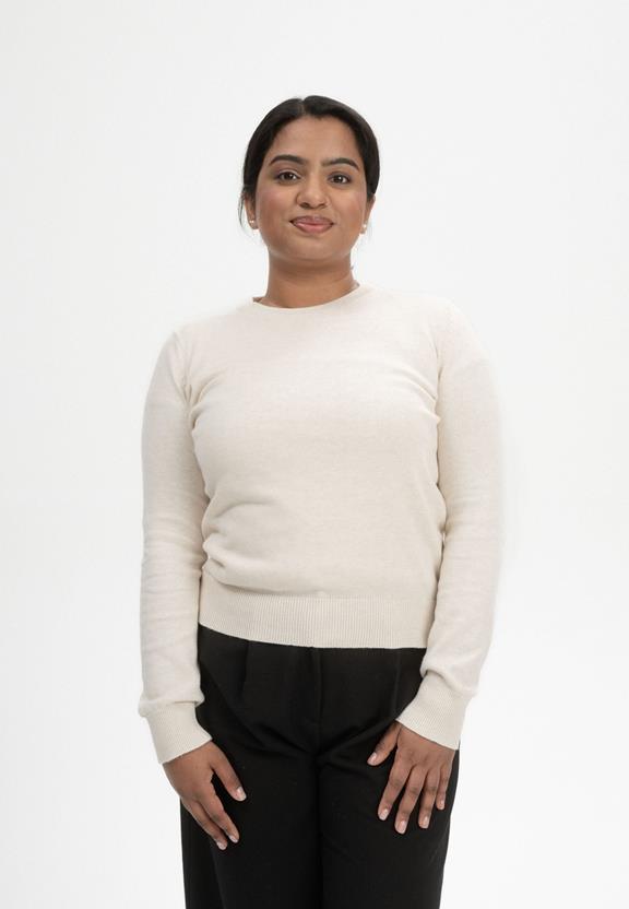 Trui Fine Knit Dhana Cream Melange via Shop Like You Give a Damn