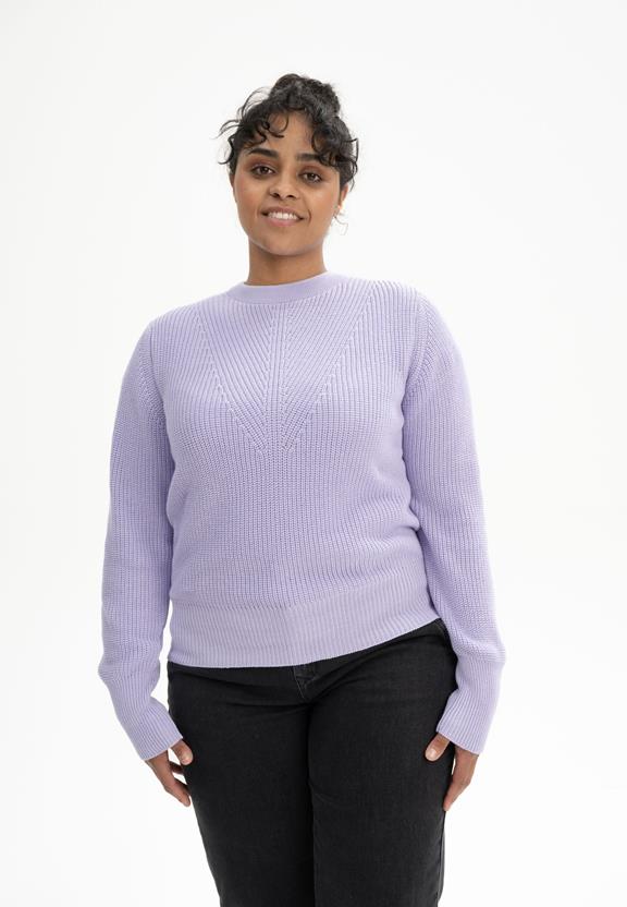 Gebreide Trui Gauri Crocus Paars via Shop Like You Give a Damn