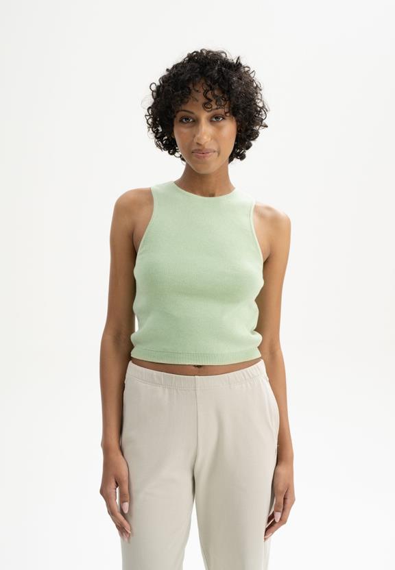 Gebreide Top Nikara Spring Melange Groen via Shop Like You Give a Damn
