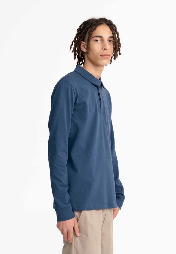Poloshirt Lange Mouw Divit Donkerblauw from Shop Like You Give a Damn