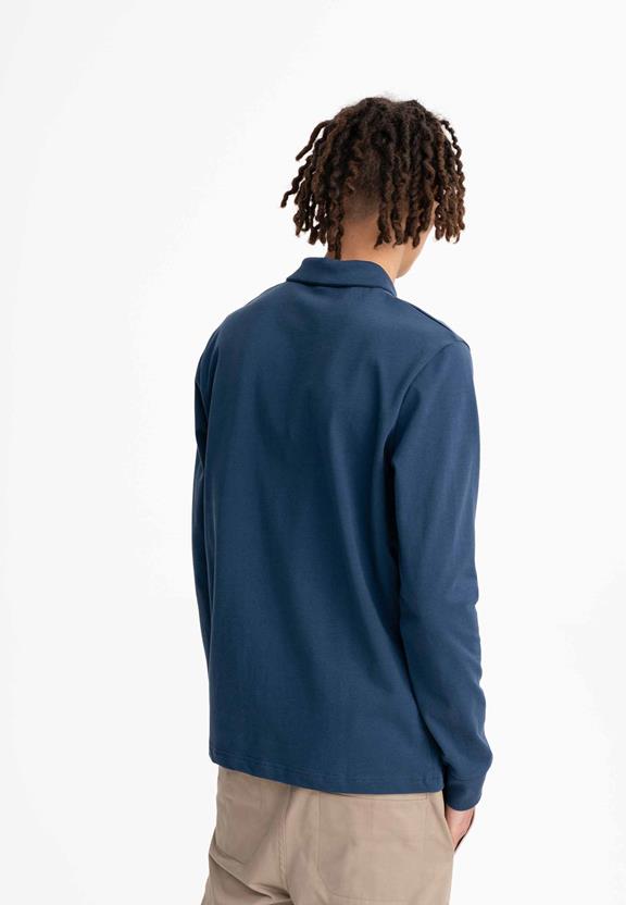 Poloshirt Lange Mouw Divit Donkerblauw from Shop Like You Give a Damn