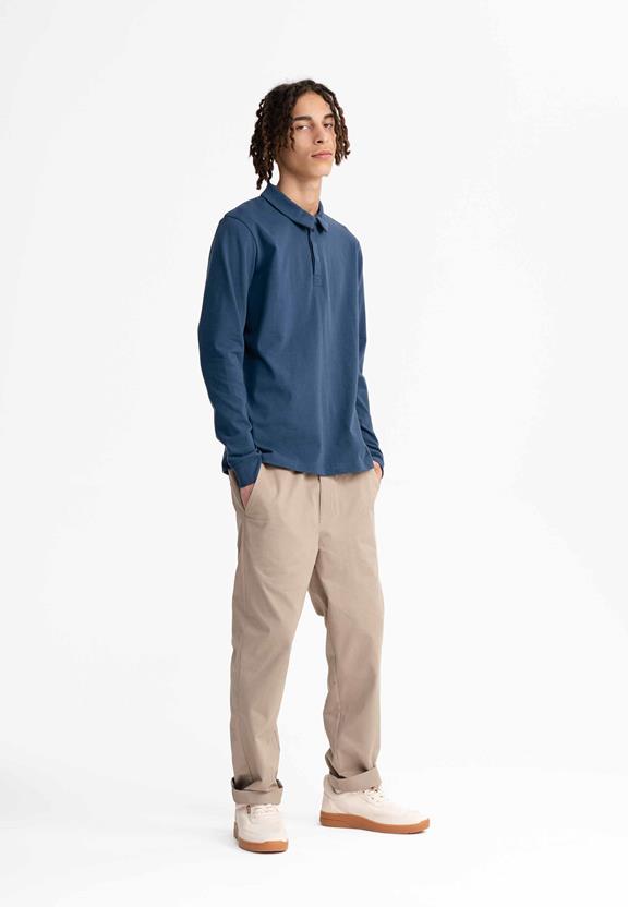 Poloshirt Lange Mouw Divit Donkerblauw from Shop Like You Give a Damn