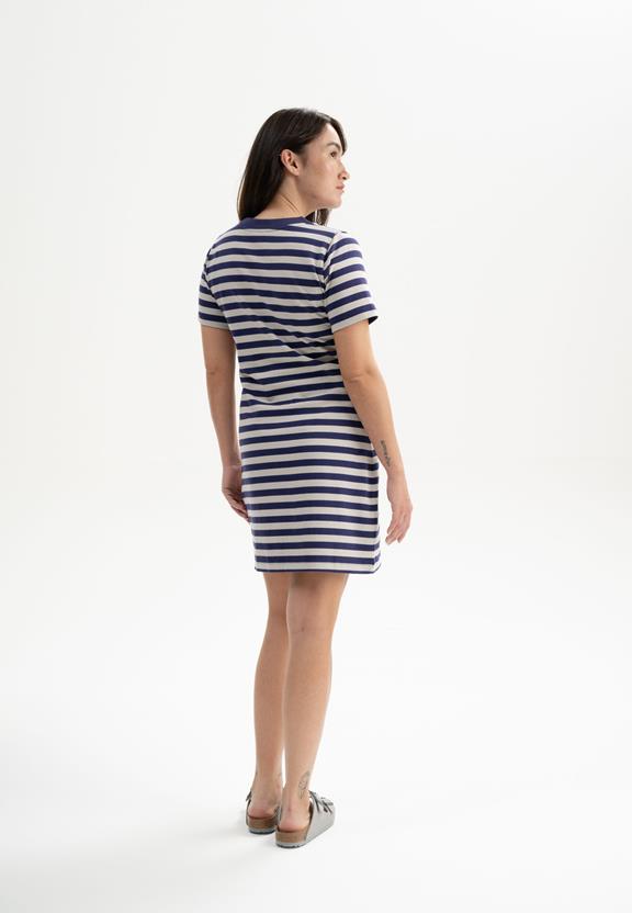 T-Shirtjurk Zwaar Shrishti Zomernacht Paars / Berk Gestreept Beige from Shop Like You Give a Damn
