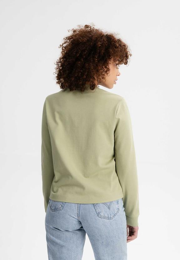T-Shirt Lange Mouw Zware Aastha Tea Leaf Green from Shop Like You Give a Damn