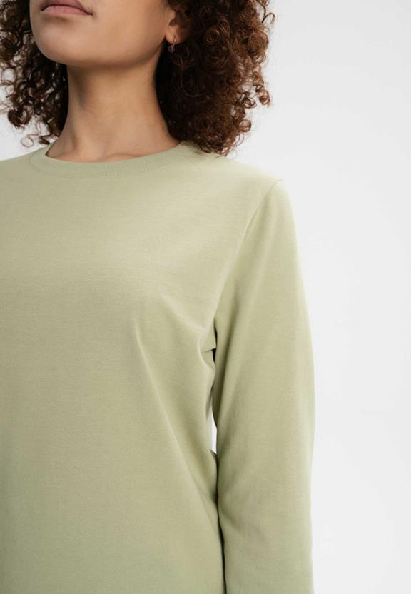 T-Shirt Lange Mouw Zware Aastha Tea Leaf Green from Shop Like You Give a Damn