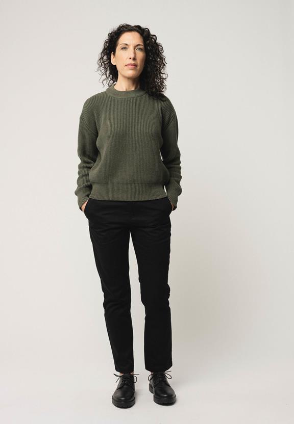 Ribgebreide Trui Manika Groen GemÃªleerd from Shop Like You Give a Damn