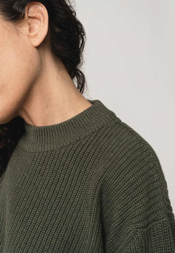 Ribgebreide Trui Manika Groen GemÃªleerd from Shop Like You Give a Damn