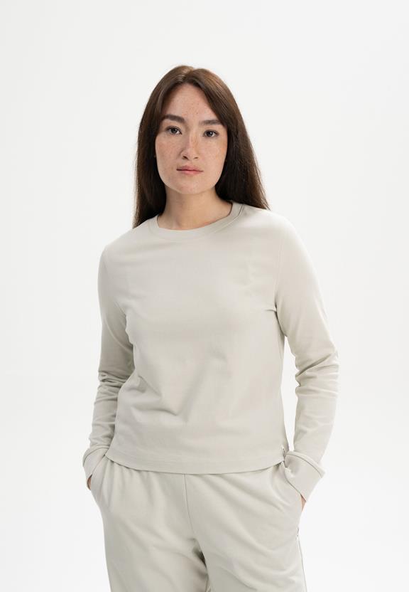 T-Shirt Lange Mouw Zware Aastha Berk Beige from Shop Like You Give a Damn