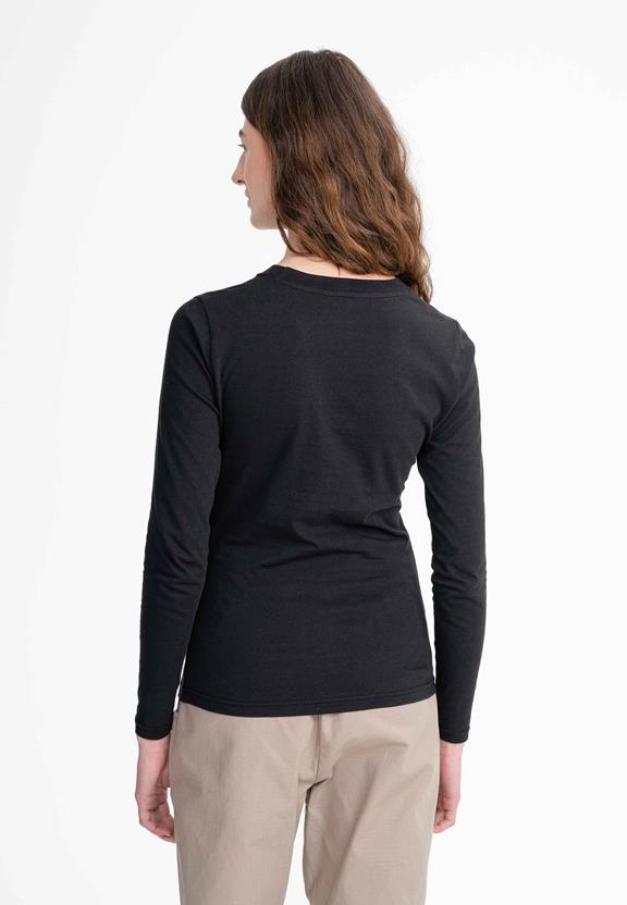 Shirt Basic Lange Mouw Dhivya Zwart from Shop Like You Give a Damn